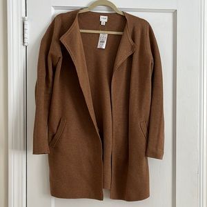 New! J Crew Sweater Blazer, camel/cognac brown, XS